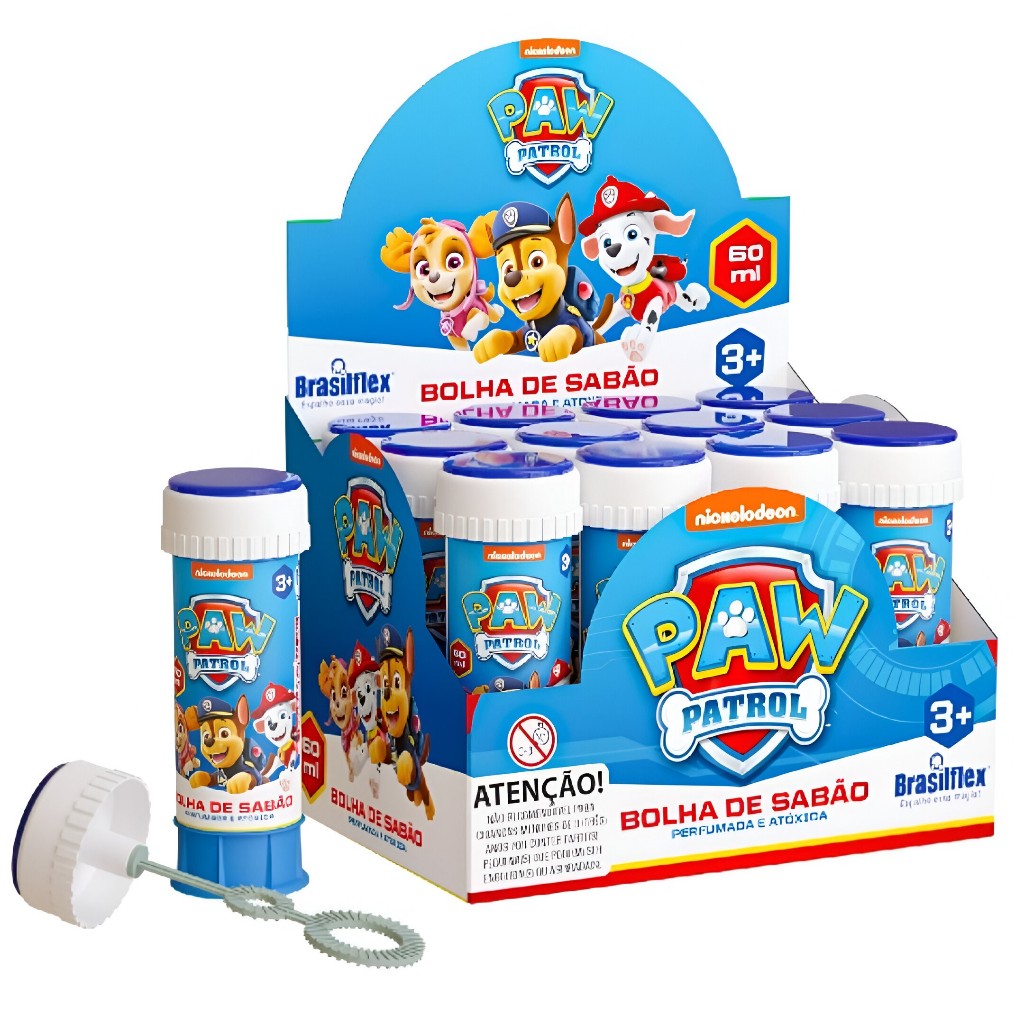 Bolha de Sabão Caixa C/12/24/48 Unidades 60ML C/JOGO Patrulha Canina Personagens em Oferta na Shopee