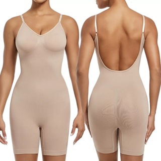 Body Macaquinho Cinta Modeladora Costa Aberta Bermuda Modela Bumbum em Oferta na Shopee