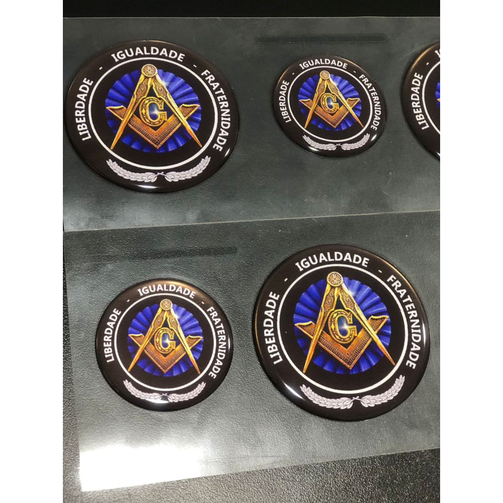 Adesivo Para Carro Maçonaria 5 Cm e 7 Cm - Resinada
