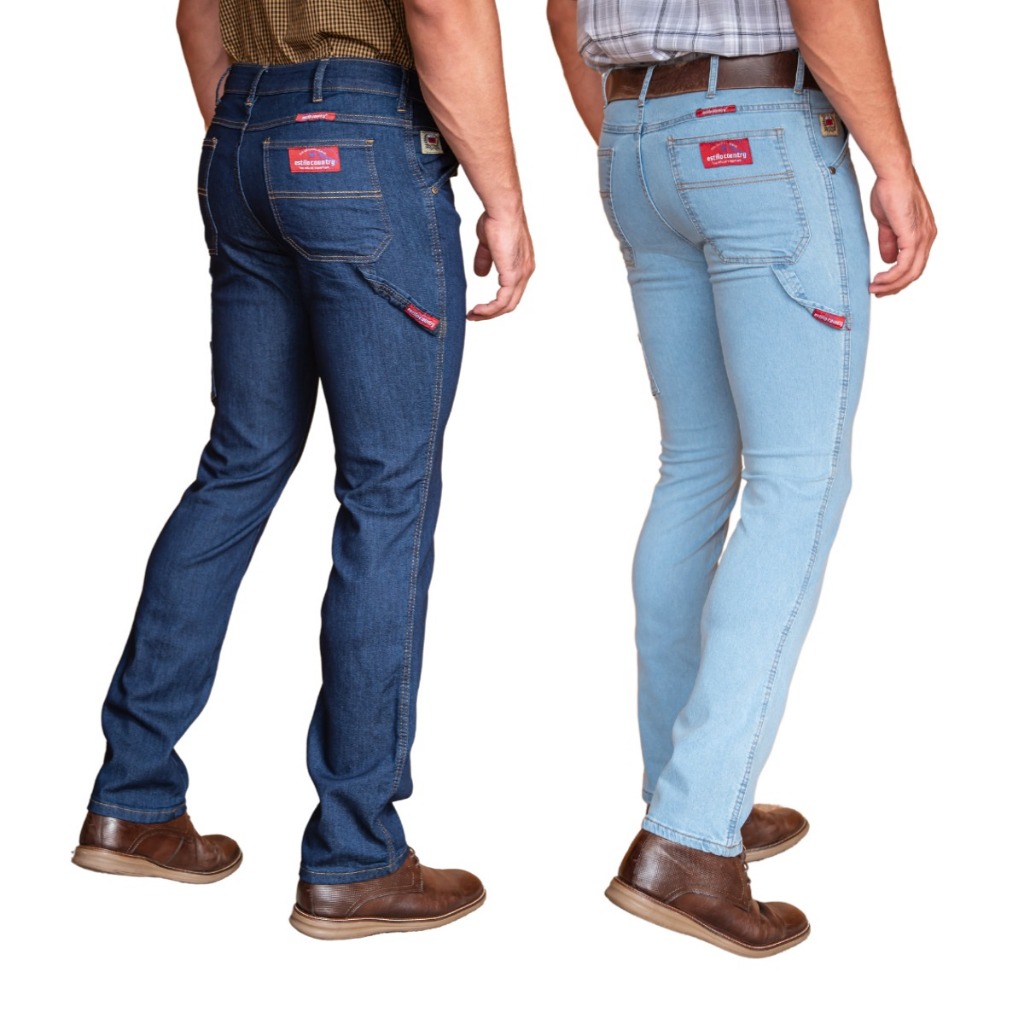 Kit 2 Calças Jeans Masculina Carpinteiro Resistentes Dia a Dia de Trabalho e Estilo Ref: 1149