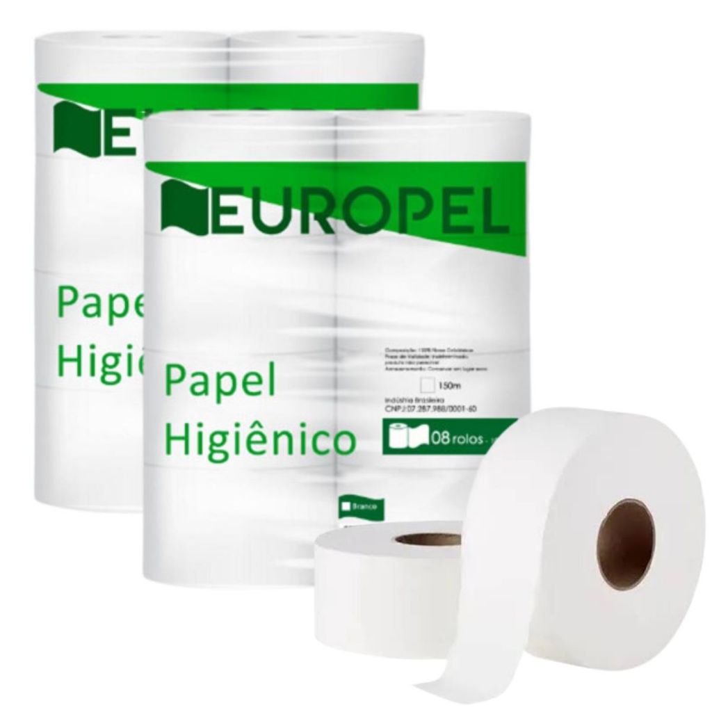 16 Rolo Papel Higiênico Institucional Simples Barato Rolão Banheiro