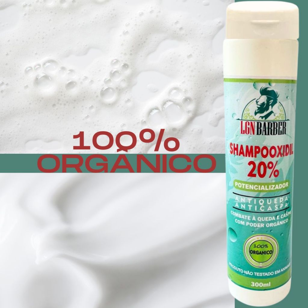 Shampoo anticaspa/antiqueda (100% orgânico) 300ml - LGN Barber