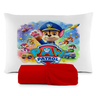 JOGO DE LENÇOL SOLTEIRO INFANTIL PATRULHA CANINA, CHANSE FRONHA TRAVESSEIRO, LENÇOL DE ELASTICO em Oferta na Shopee