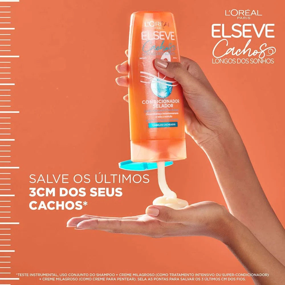 SHAMPOO 200ml + CONDICIONADOR 200ml + CREME P/ PENTEAR CACHOS LONGO DOS SONHOS ELSEVE