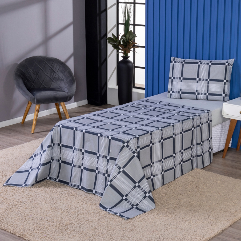 Jogo De Cama Solteiro 3 Peças 100% Algodão 180 Fios