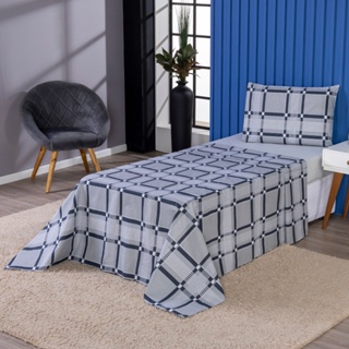 Jogo De Cama Solteiro 3 Peças 100% Algodão 180 Fios em Oferta na Shopee