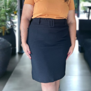 Saia Social Secretaria Midi Lapis Moda Evangelica Feminina em Oferta na Shopee