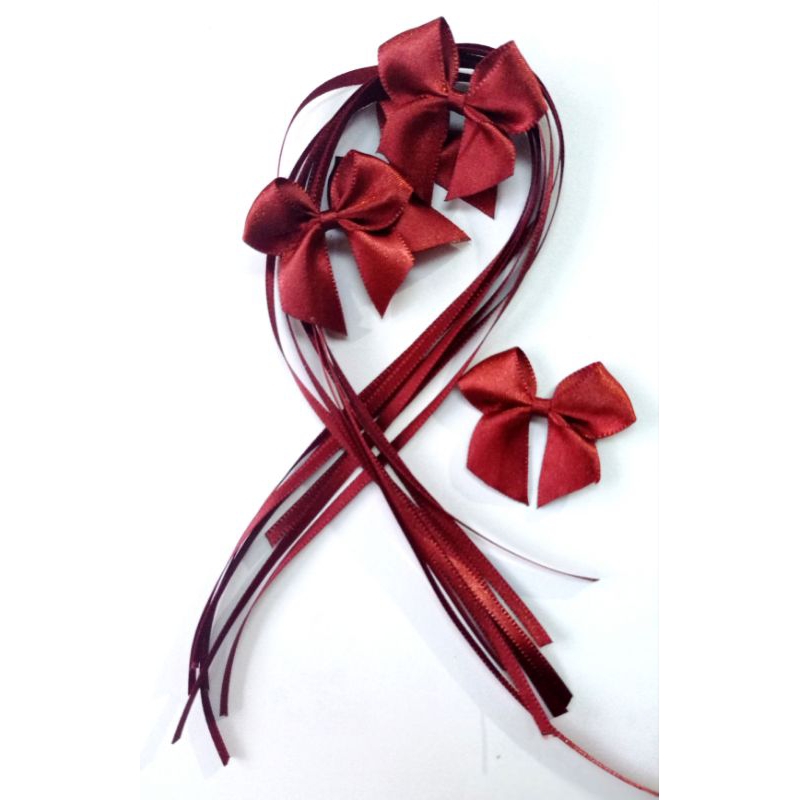 Laço de Cetim N 3, Acompanha a Fita de Amarração, porém não vai amarrado Pacote com 25 30 e 50 unidades  Para Artesanato em Oferta na Shopee