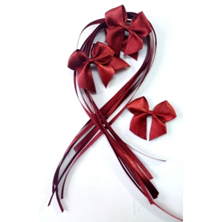 Laço de Cetim N 3, Acompanha a Fita de Amarração, porém não vai amarrado Pacote com 25 30 e 50 unidades  Para Artesanato em Oferta na Shopee