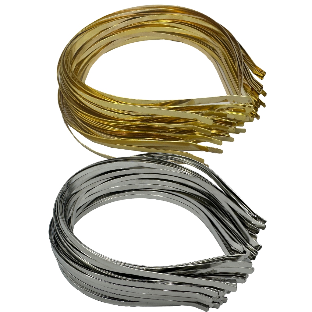 Kit de Tiaras de Metal - 30 Peças Douradas e Prateadas para Artesanato