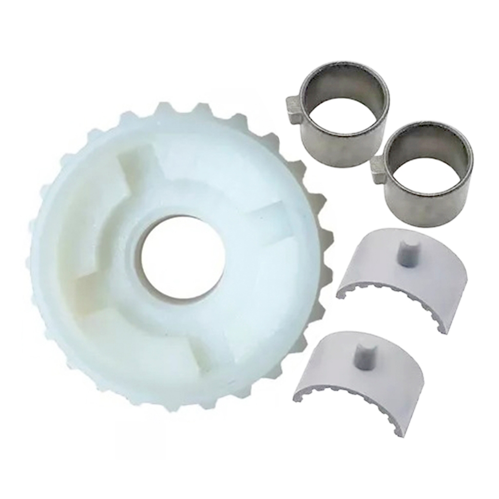 Coroa De Nylon Z25 E Proteção E Buchas Do Eixo Do Motor De Portão Kdz Garen Seg