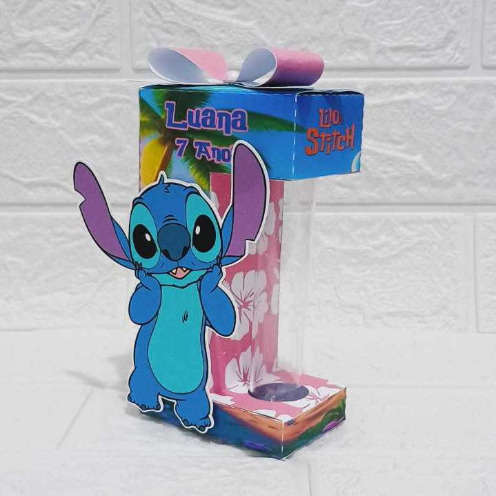 Caixa Tubete Personalizada Lilo Stitch / Lembrancinha Personalizada Lilo Stitch / Caixinha com Tubete Personalizada Lilo Stitch