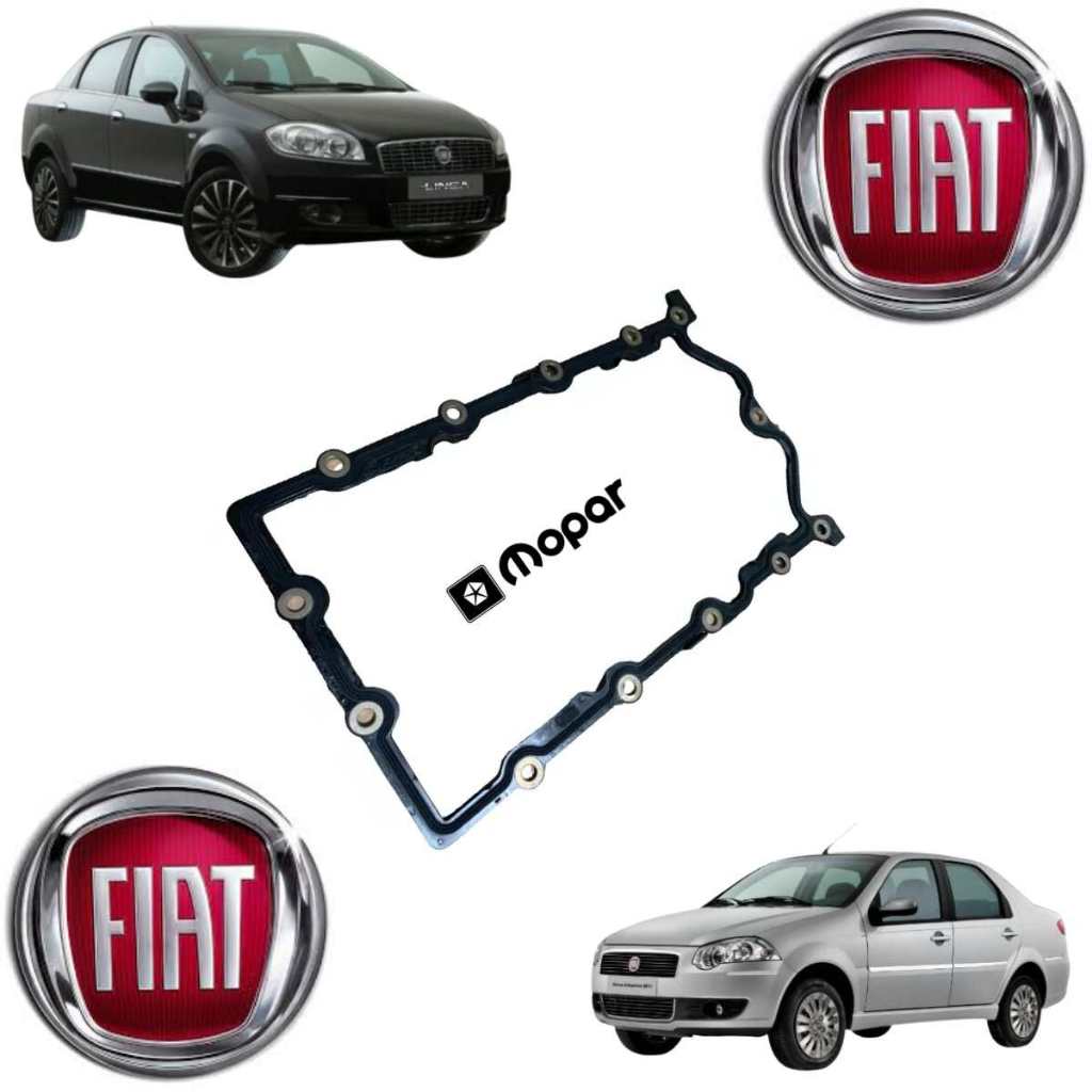 Junta do carter do Motor Fiat Linea 2011 2012 2013 2014 2015 2016 Motor 1.8 E.torQ 16 Válvulas Flex