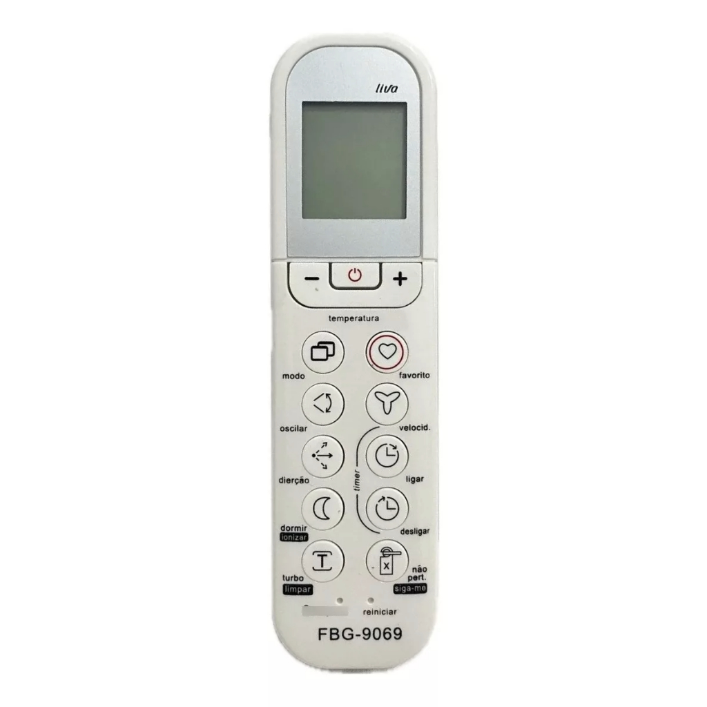 Controle Remoto Para Ar Condicionado Midea Viza Liva FBG 9069