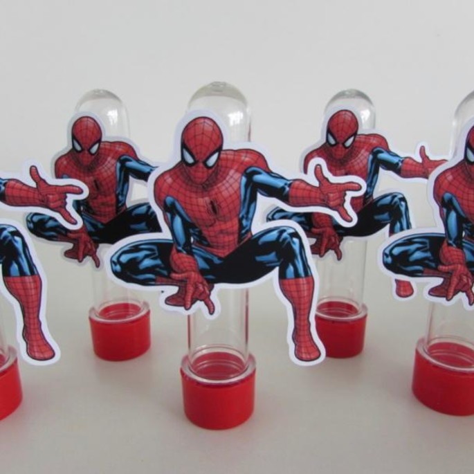 30 Tubete 3d Homem Aranha