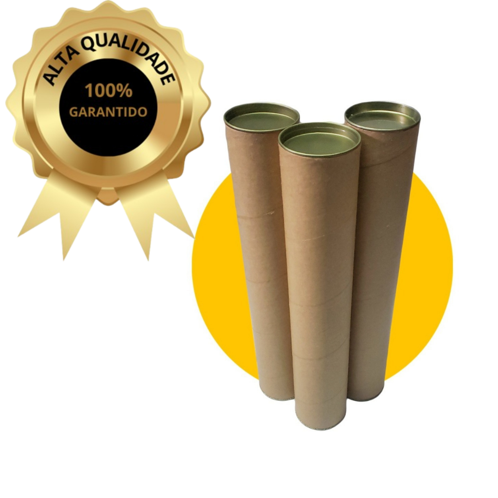 01 Tubo Postal de Papelão com Tampa metálica p/ Cartazes, Plantas, mapas, Pôsteres e Projetos em Oferta na Shopee