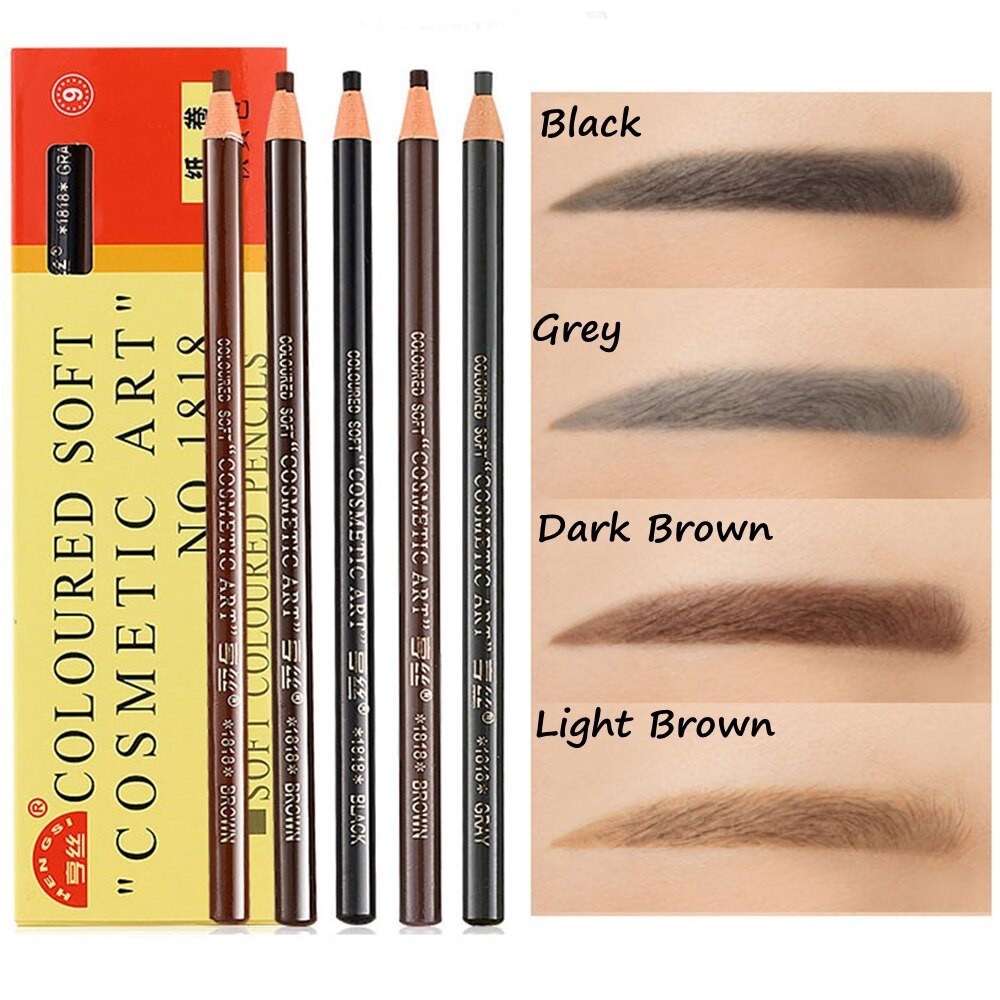 Caixa 12 Pcs Lápis De Sobrancelha Impermeável Waterproof Eyebrow Pencil em Oferta na Shopee