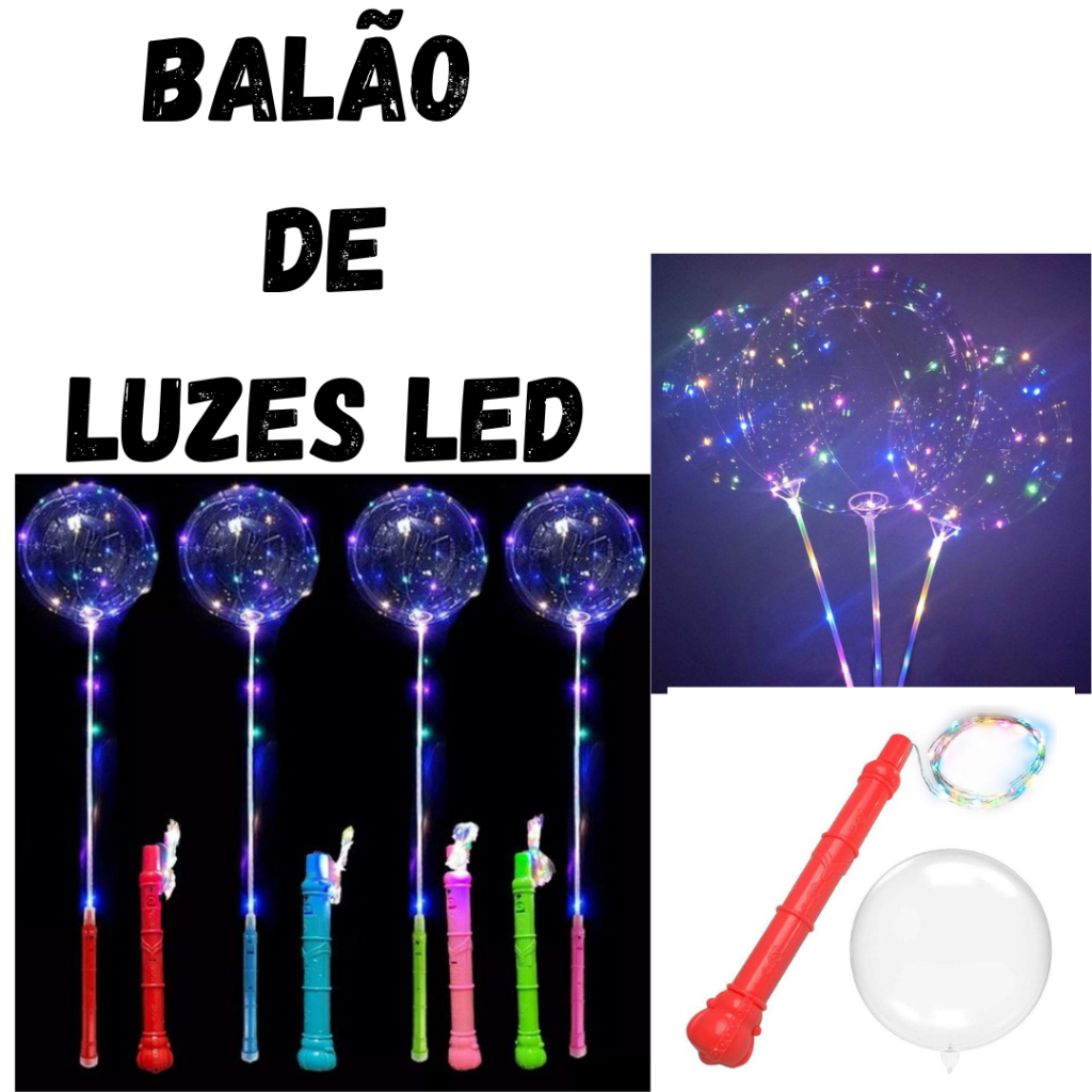 1 peça Balão Transparente Fio De Led Colorido Festa Aniversário Ou Para Brinquedo Balão Bubble Embalado com Led Colorido em Oferta na Shopee