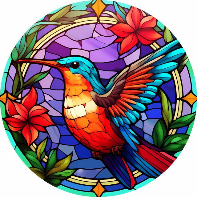 Beija Flor Mod2 - Mini Mandala MDF - Ideia Laser