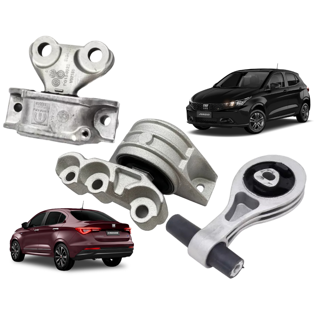 Kit Calço Coxim motor e cambio Cronos Argo 1.3 GSR