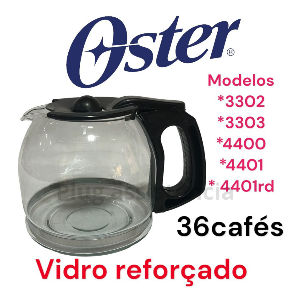 OSTER 36 cafes -Jarra Copo Cafeteira  3302 / 3303 / 4401/ 4400  Red Cuisine Bvstdcdw12r