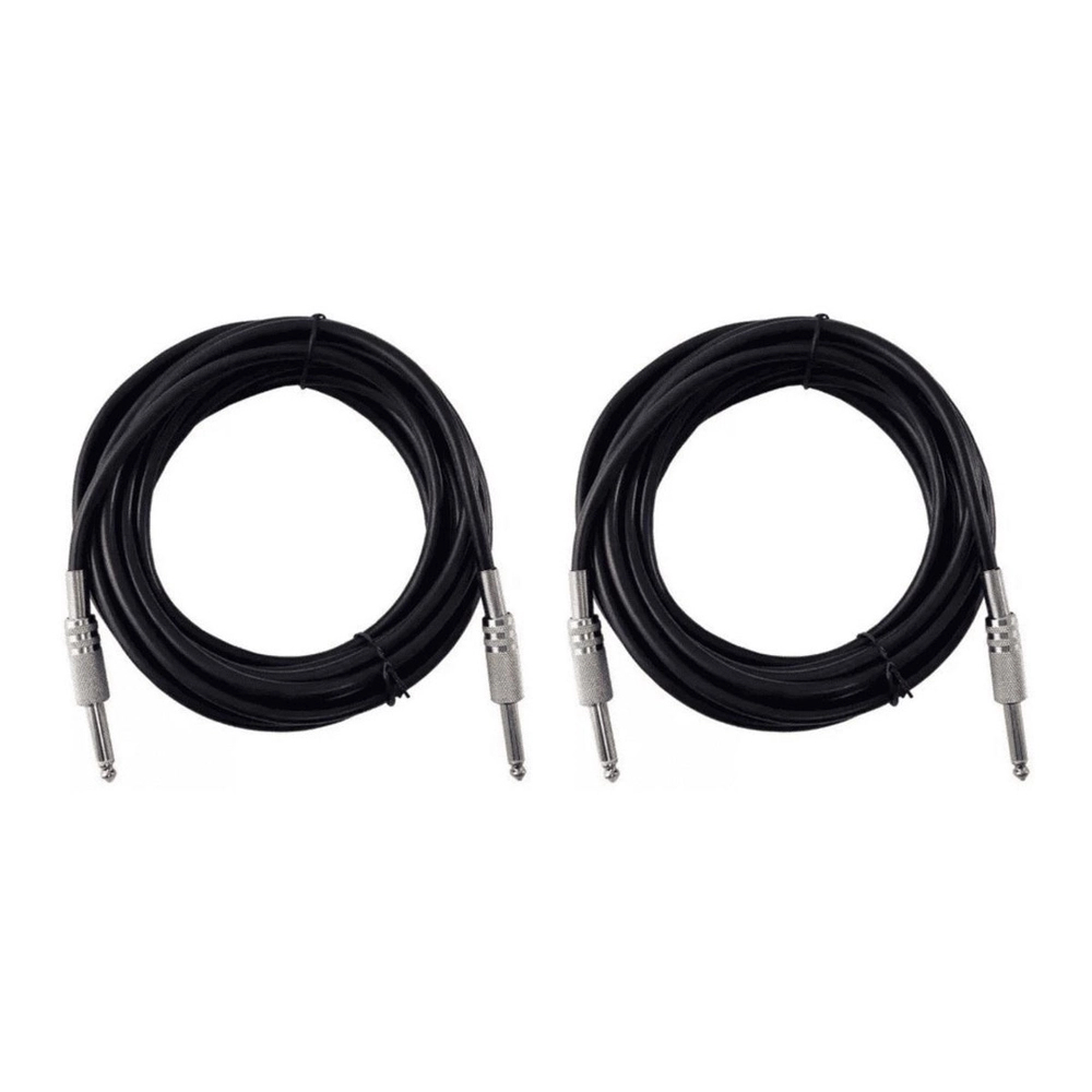 2 cabos P10 X P10 3 Metros Guitarra Violão Baixo Caixa Passiva igreja em Oferta na Shopee