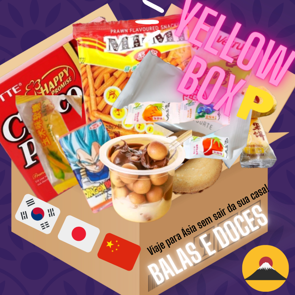 Yellow Box Explore Sabores Exóticos com Doces Importados Coreanos, Japoneses, Chineses e tailandeses em Oferta na Shopee