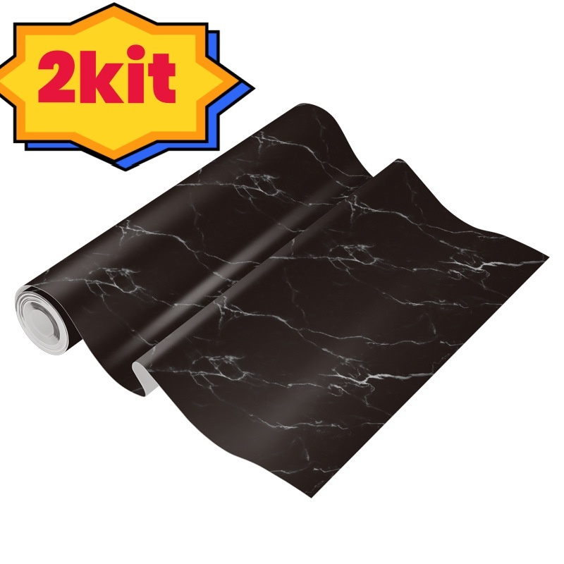 2 Unidades Papel De Parede Painel Autoadesivo Marmore Usável Em Fogão/Armário/Porta Inovação Com Filme Lavavel - Envio Já em Oferta na Shopee