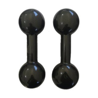 Halter Emborrachado 1kg - Par Peso Bola Revestido Academia Musculação Profissional Treinamento