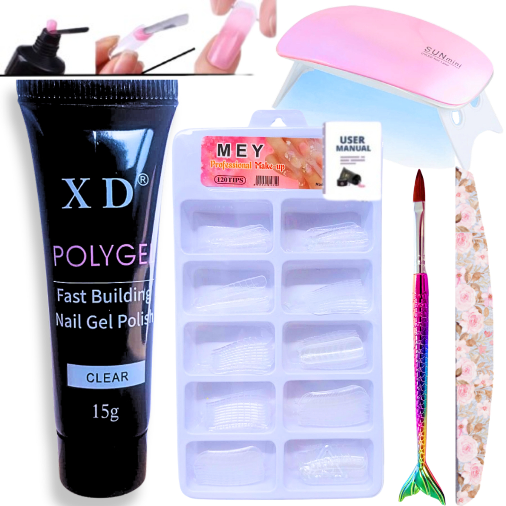 Kit Polygel Poligel Kit Alongamento De Unha Cabine F1 Tip