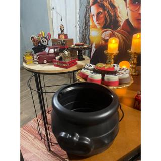 Caldeirão de Plástico 12x15 cm - Ideal para Temas de Wandinha, Harry Potter e Bruxa!