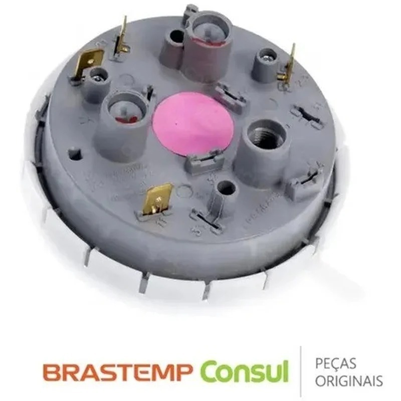 Pressostato lavadora Brastemp BWF08/BWC10/BWM08 original W10617044