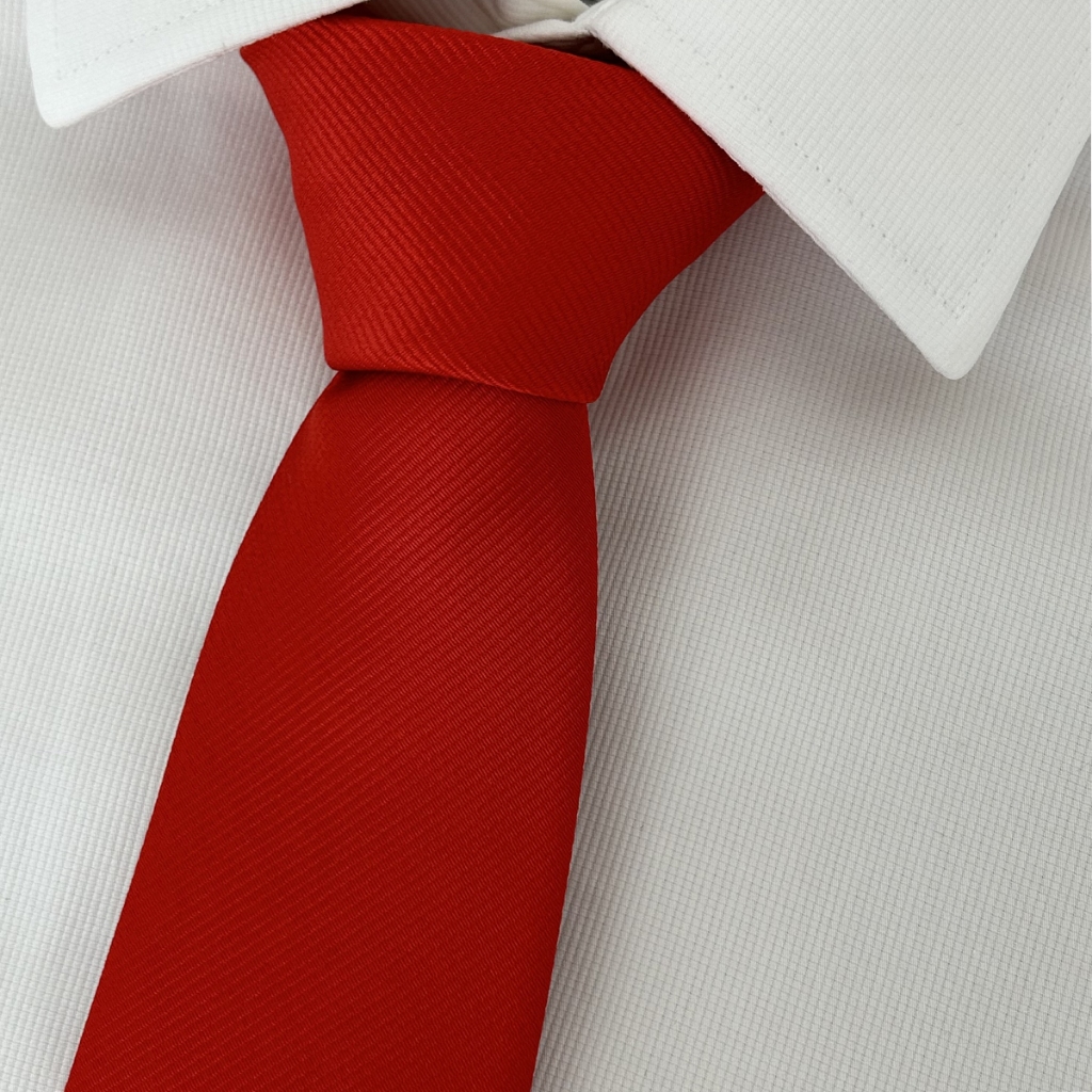 Gravata Vermelha Slim e Semi Slim Riscadinha e Quadriculada Masculina Para Padrinhos e Noivo