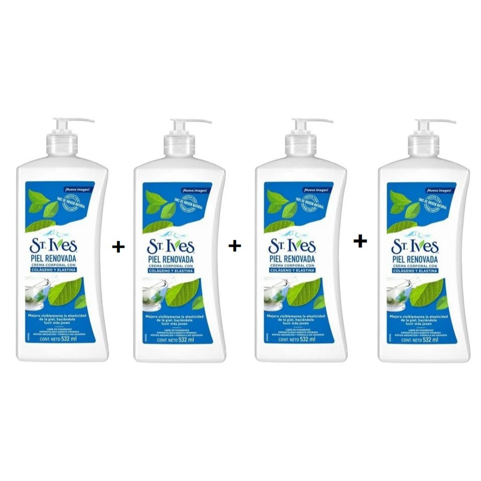 kit 4 St. Ives Colágeno e Elastina – Creme Corporal Hidratante 532ml