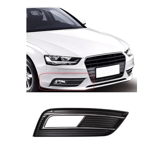 Moldura Grade Farol Milha Neblina Audi A4 anos 2013 2014 2015 - Lado Direito