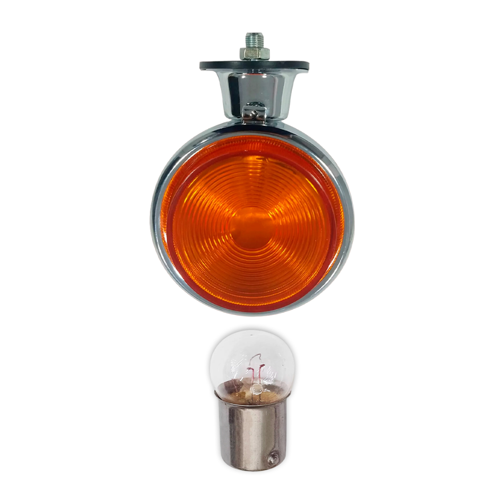 Lanterna Foguinho Bojuda Ferro P/ Caminhão âmbar + Lâmpada 12v 24v em Oferta na Shopee