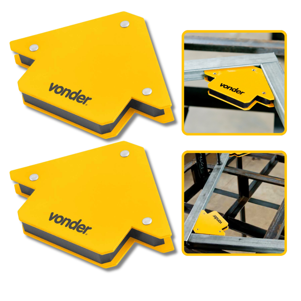 Esquadro Magnético 10kg Com Imã Solda Para Serralheiro Ângulo 45° 90° 135° Vonder em Oferta na Shopee