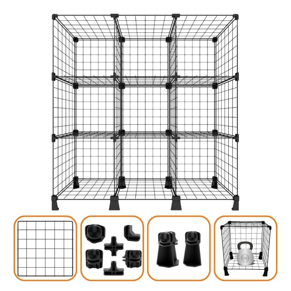 Estante de Aço Armário Balcão Organizador Prateleira 09 Nicho Loja Roupa Lingerie Expositor Brechó em Oferta na Shopee