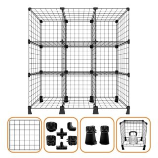 Estante de Aço Armário Balcão Organizador Prateleira 09 Nicho Loja Roupa Lingerie Expositor Brechó em Oferta na Shopee