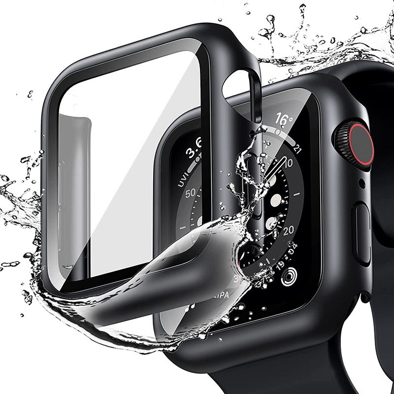Capa Case Bumper com Pelicula para Apple Watch 38 40 41 42 44 45 49mm Ultra