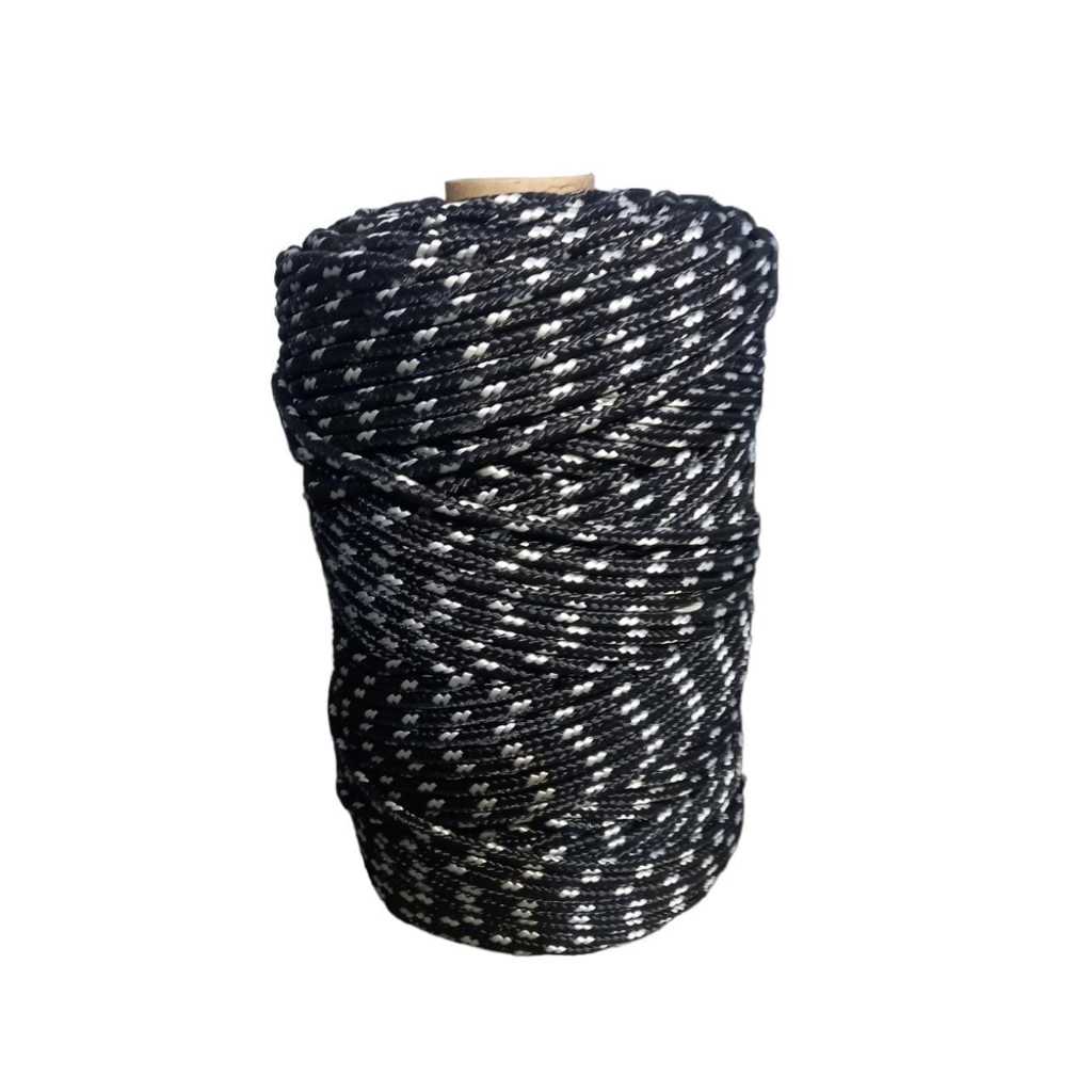 Rolo Corda Flexível 6mm Trançada Reforçada Amarrar Carga Caminhão Artesanato