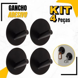 Kit 4 Peças Gancho de Parede Metal Adesivo Multiuso Organizador Roupas Bolsas em Oferta na Shopee