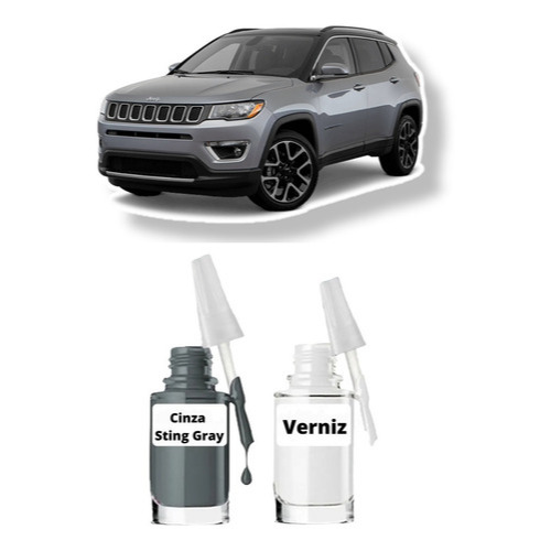 Tinta Tira Risco Retoque Automotivo Jeep Compass Sting Gray Uso Profissional