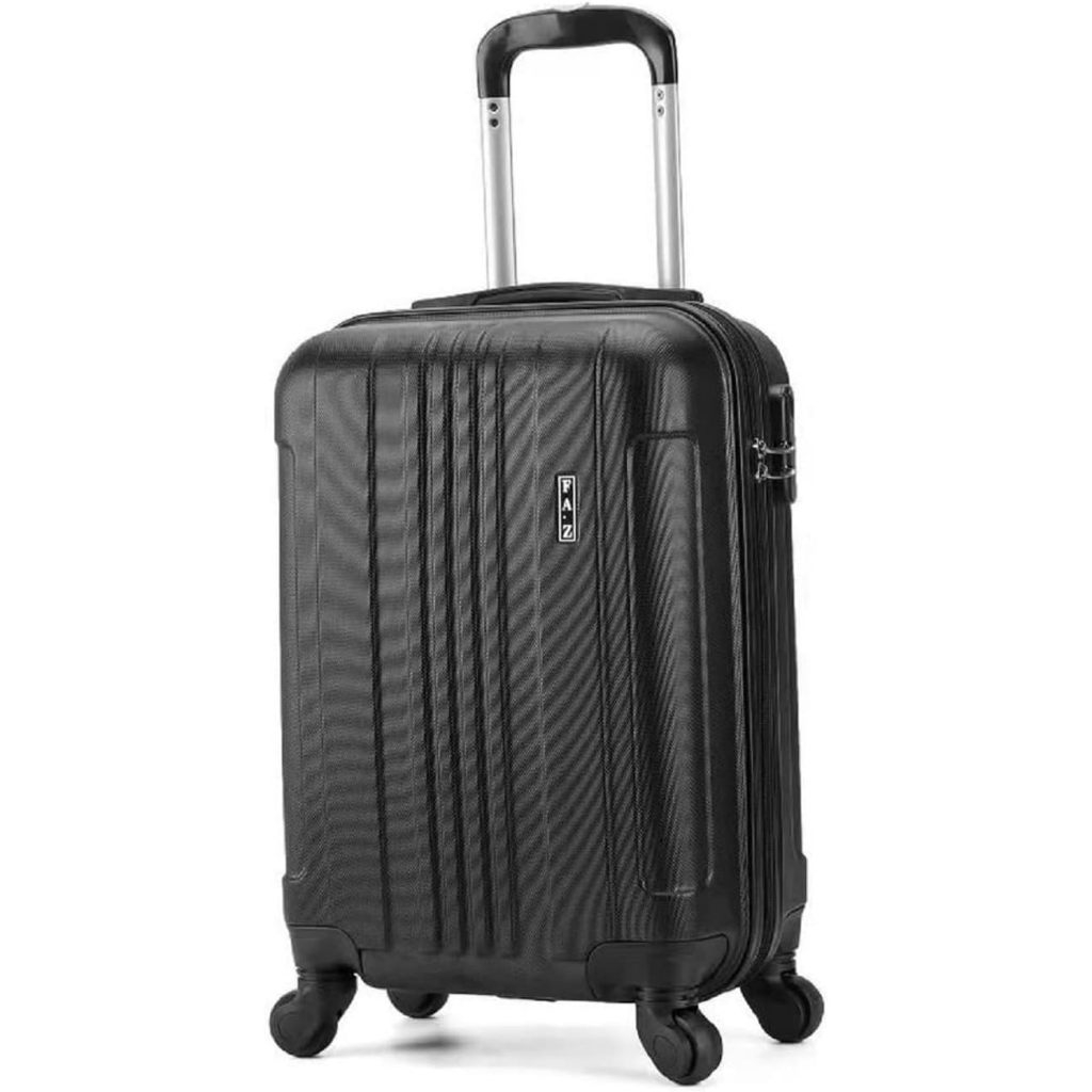 Mala Viagem 10kg Bagagem de Mão Mala Bordo ABS Rígido Rodinhas 360 PRETA