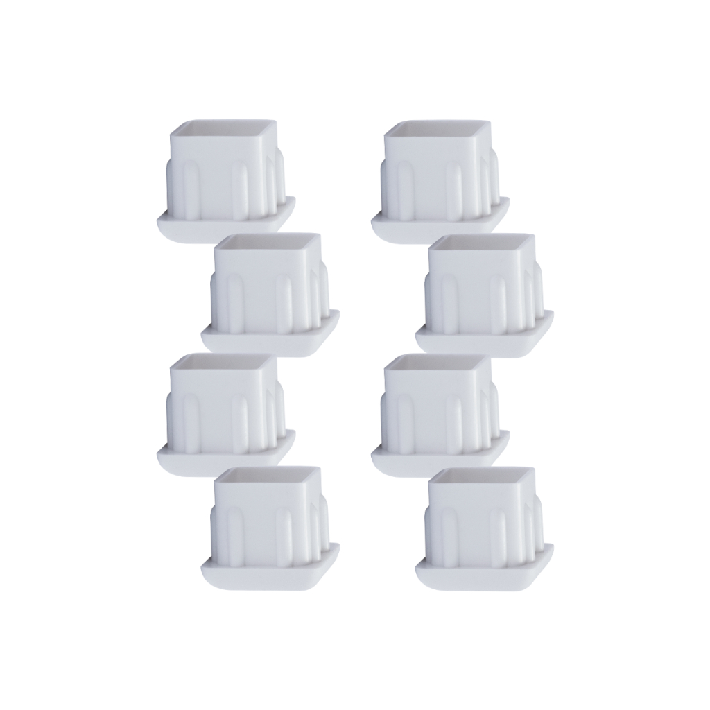 8 Uni Ponteira De Protecao Pé Cadeira Quadrado Mesa Jantar 2x2cm