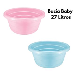 Bacia Baby 27 Litros Grande Bordas Reforçadas em Oferta na Shopee