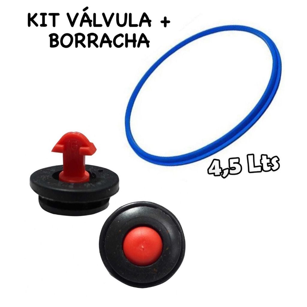 Kit Borracha Panela De Pressão 4,5L + Válvula De Segurança