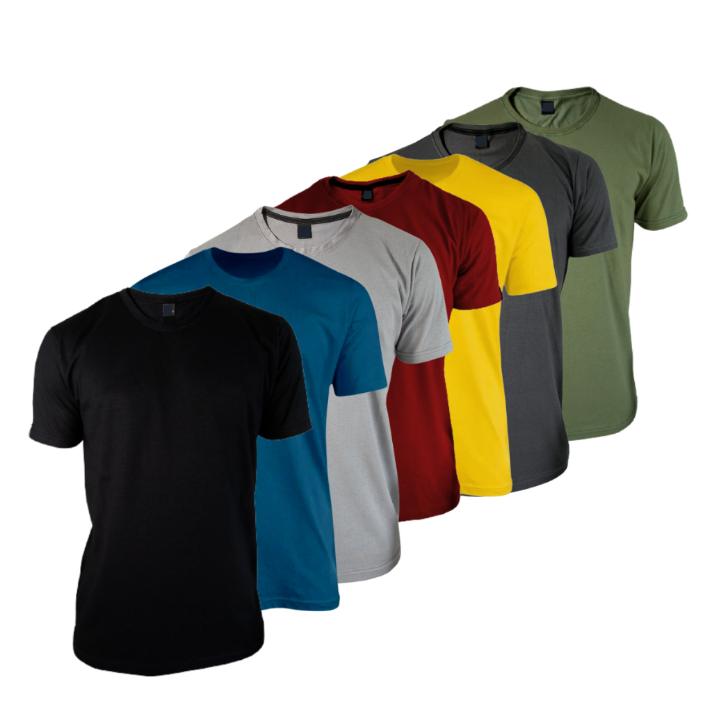 kit 5 Camiseta Masculina fio 30 Lisas 5 cores Masculino Camisa Academia Masculinas