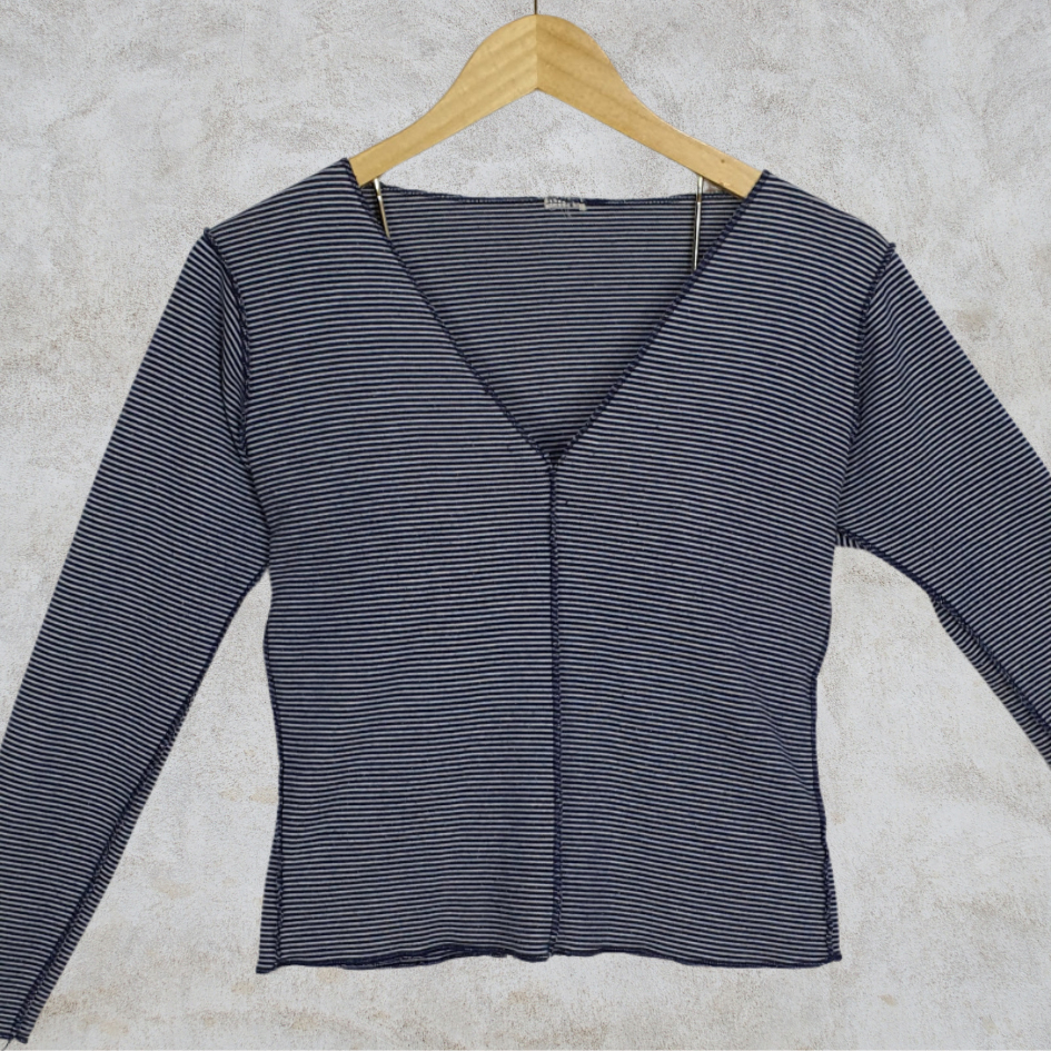 BLUSA MANGA LONGA LISTRAS LISTRADA GRUNGE VINTAGE ANOS 90