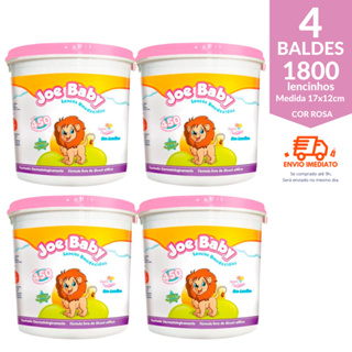 Lenços lencinhos umedecidos balde c/450 unid  - Joe Baby em Oferta na Shopee